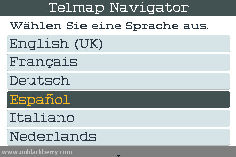 telmap language Selection